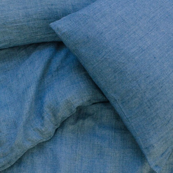 Linen Duvet Cover Set - Denim Blue 6