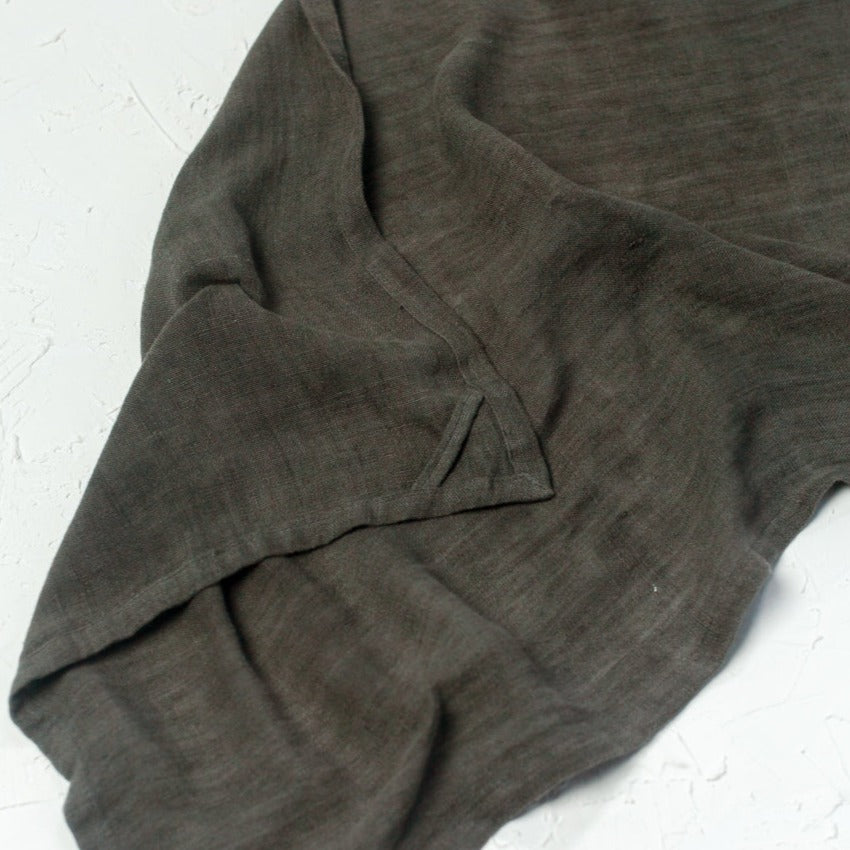 Stone Washed Linen Tea Towel - Iron Ore 7