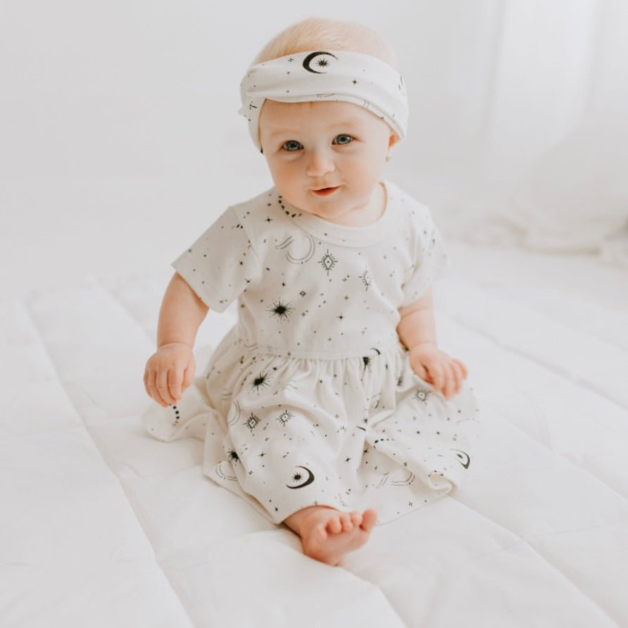 short sleeve twirl dress | celestial 3