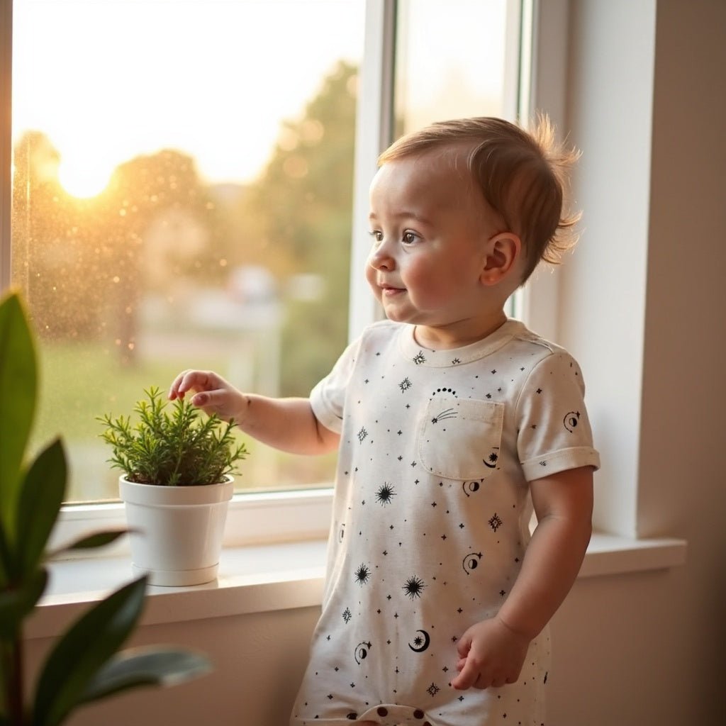 short sleeve romper | celestial 7