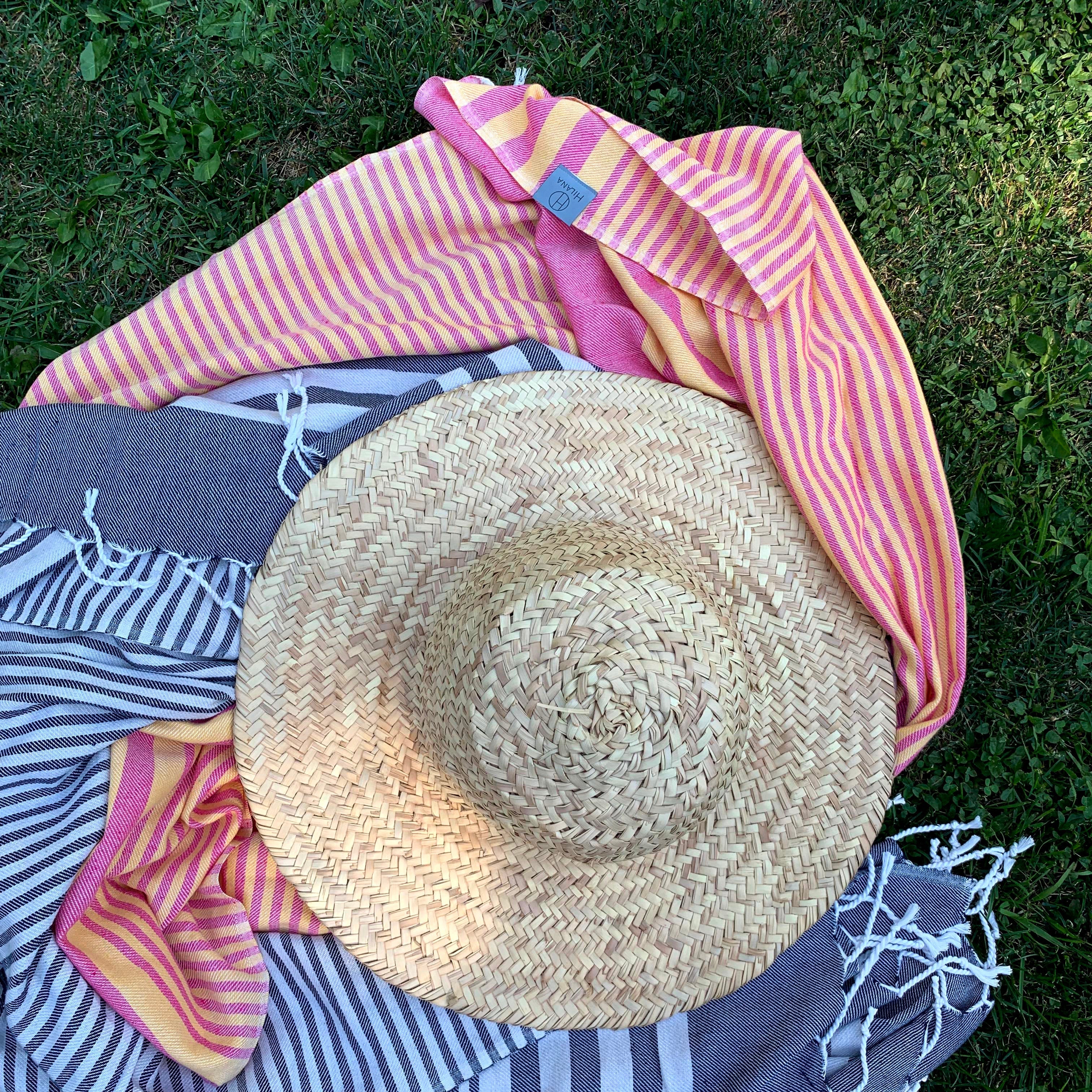 Fethiye Striped Blanket Throw - Blue 7