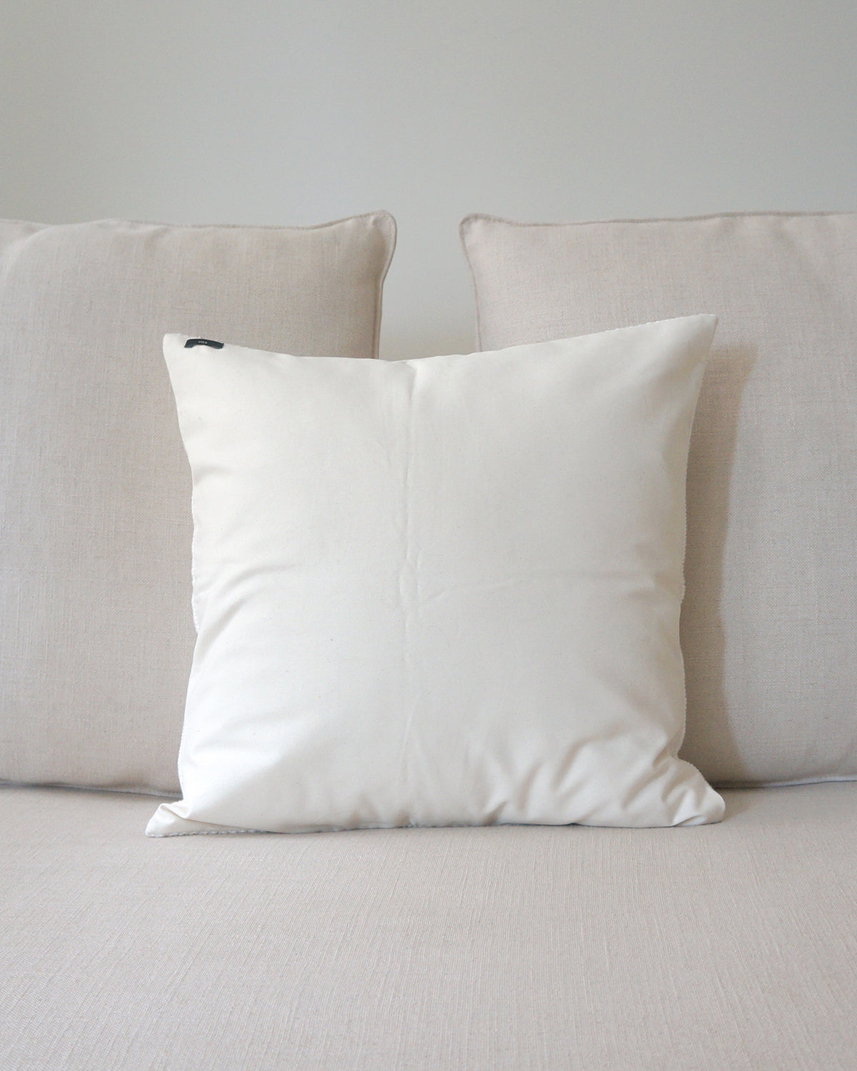 Solid Cotton Euro Pillow in Ivory 4