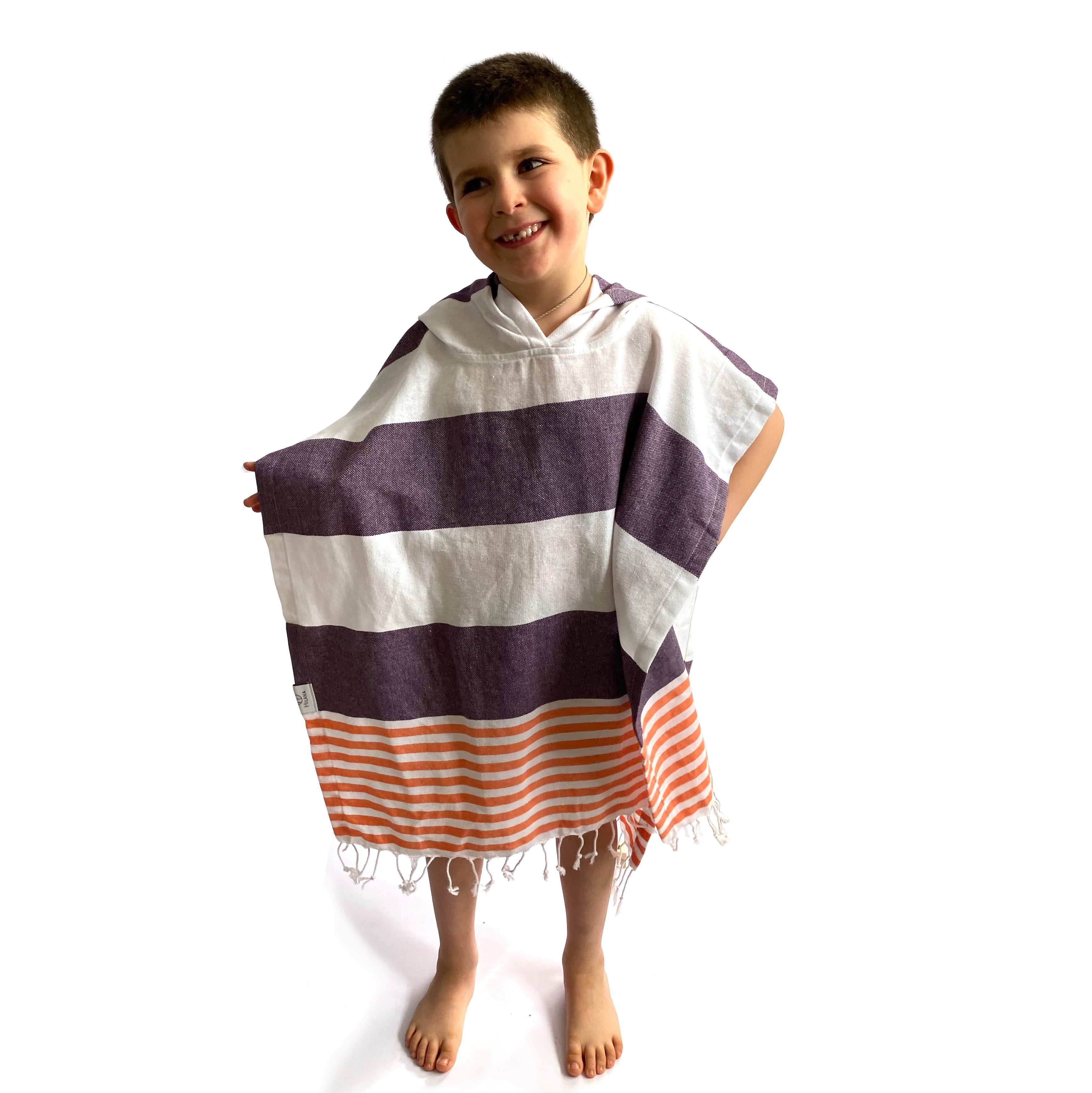 Veracruz Hooded Poncho Towel - Purple 7