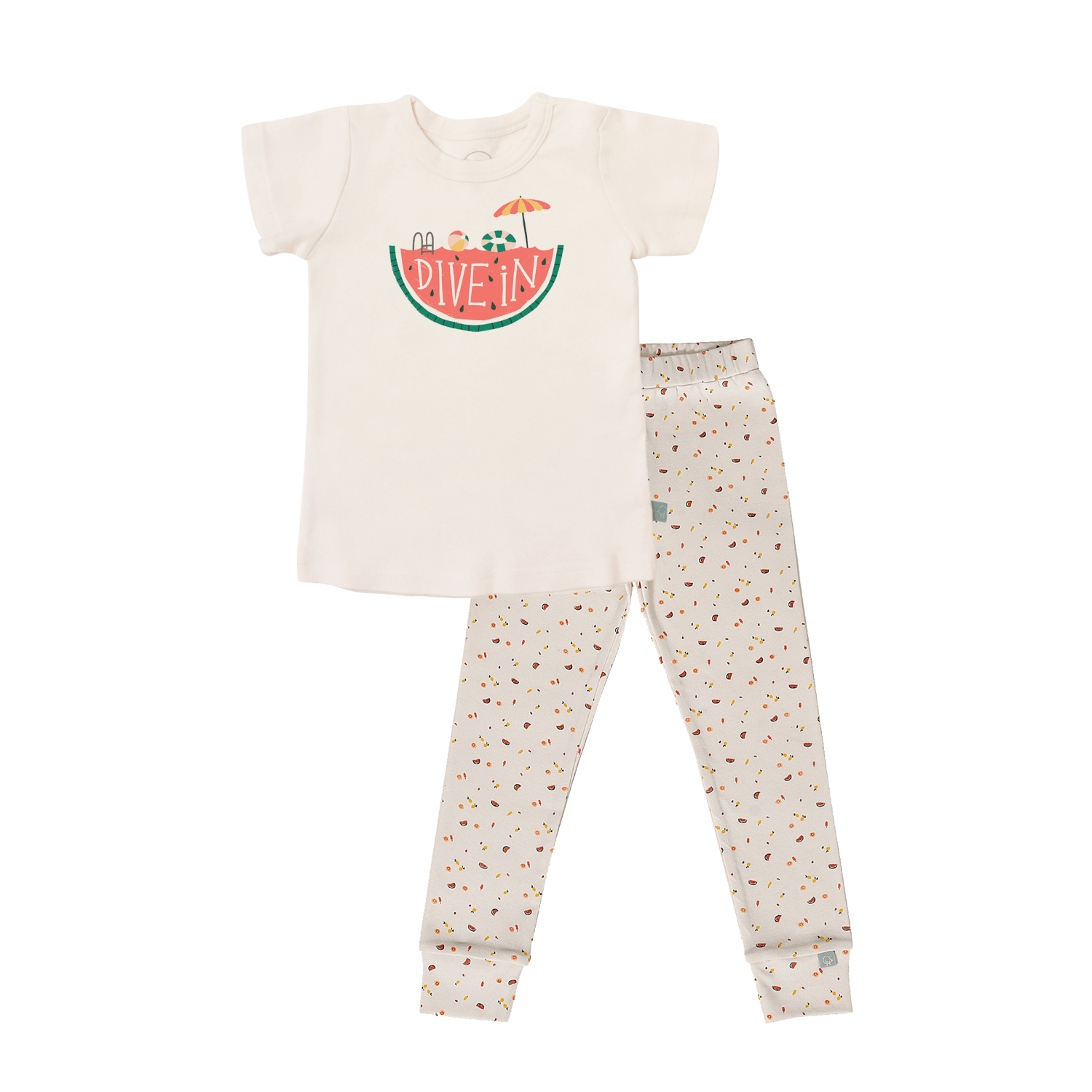 short sleeve pajama set | dive in tutti frutti