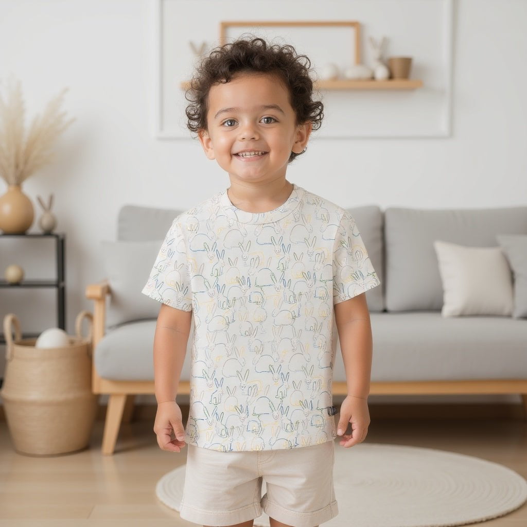 Boxy Toddler Tee | bunnies 6