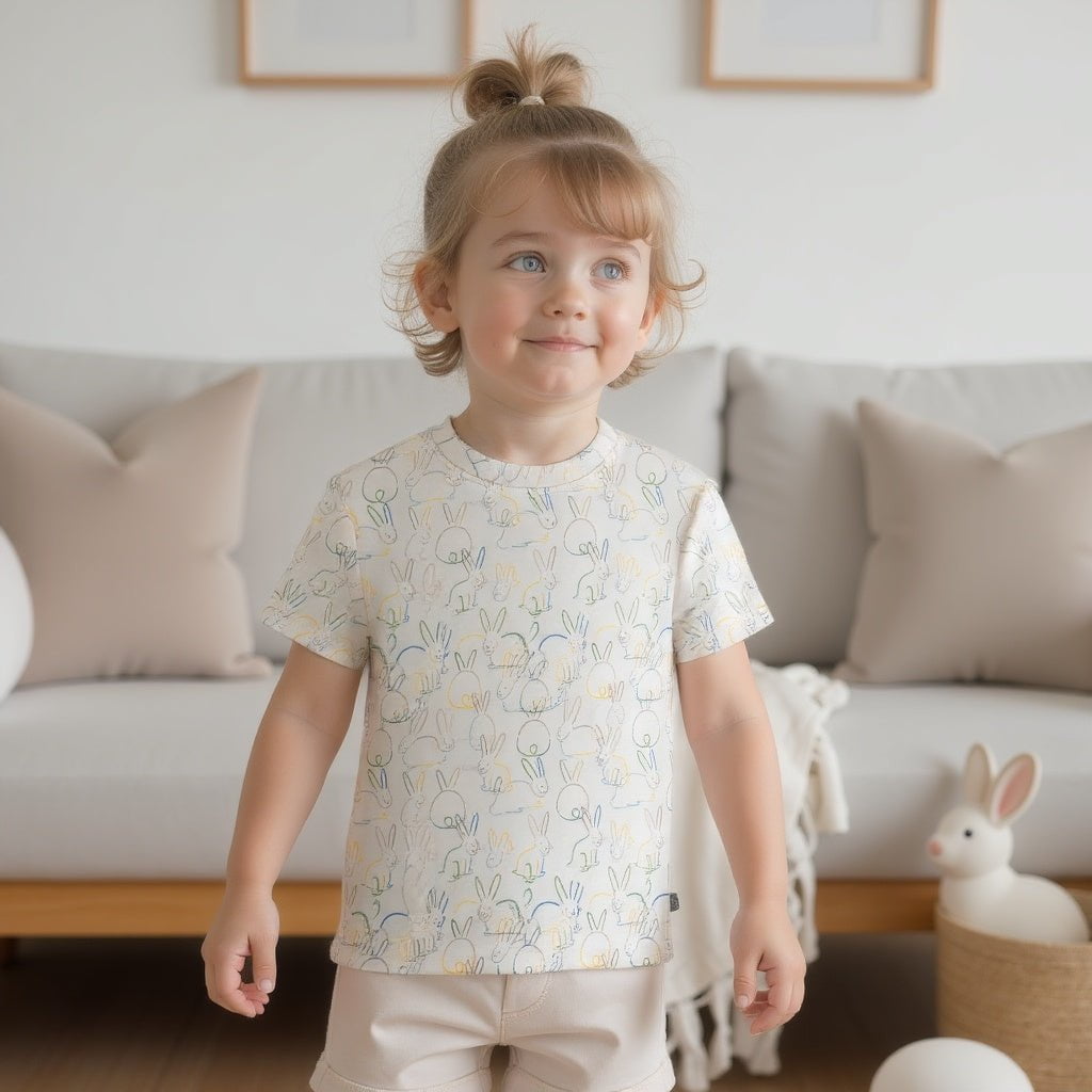 Boxy Toddler Tee | bunnies 7