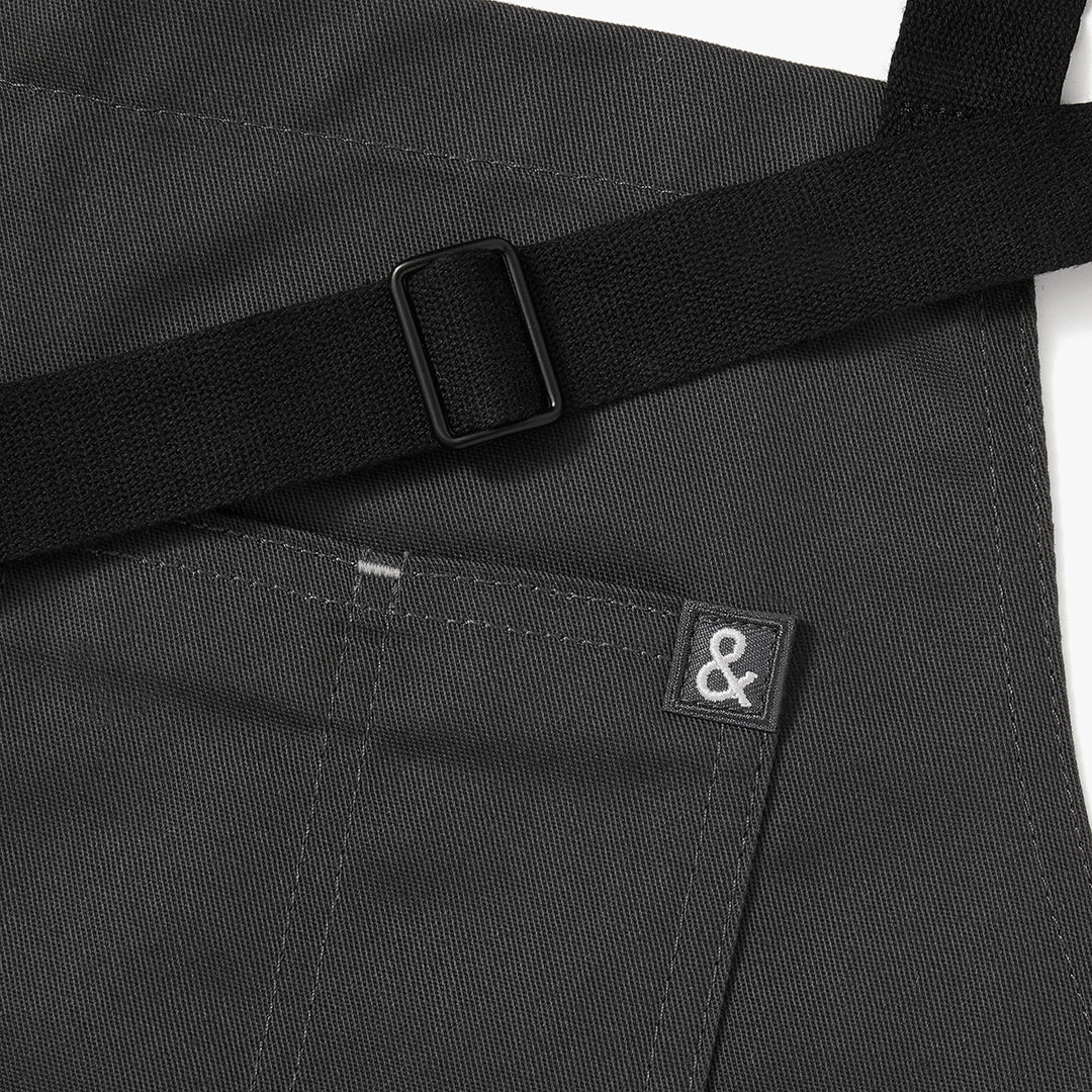 The Essential Apron - Char Grey Poly-Cotton 5