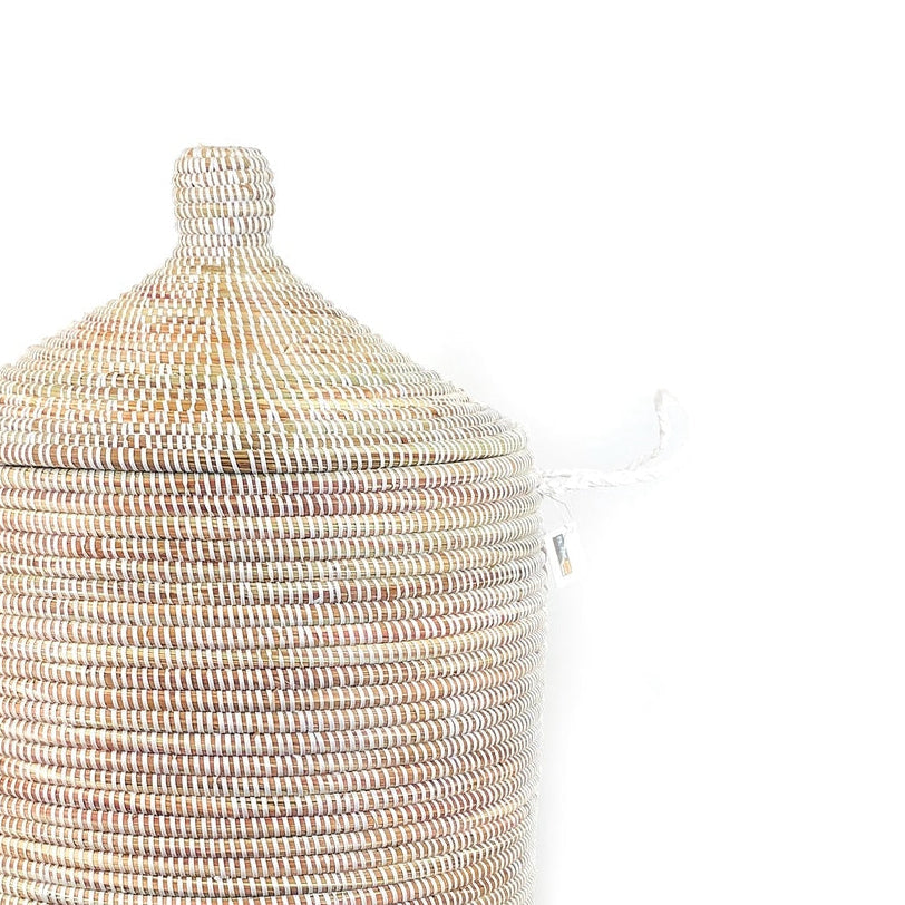 Dou Lid Storage Basket Monochrome White -  Large 3