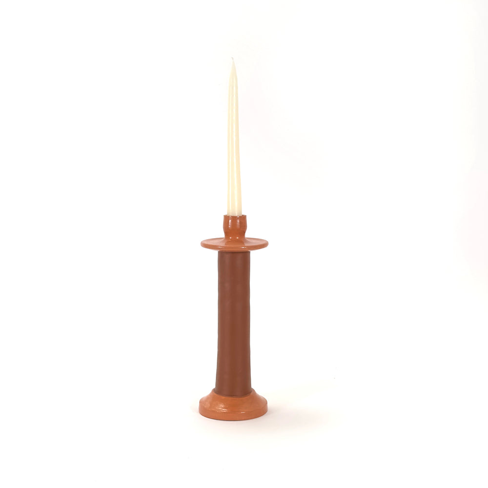 Leather-Wrapped Candle Holder 10