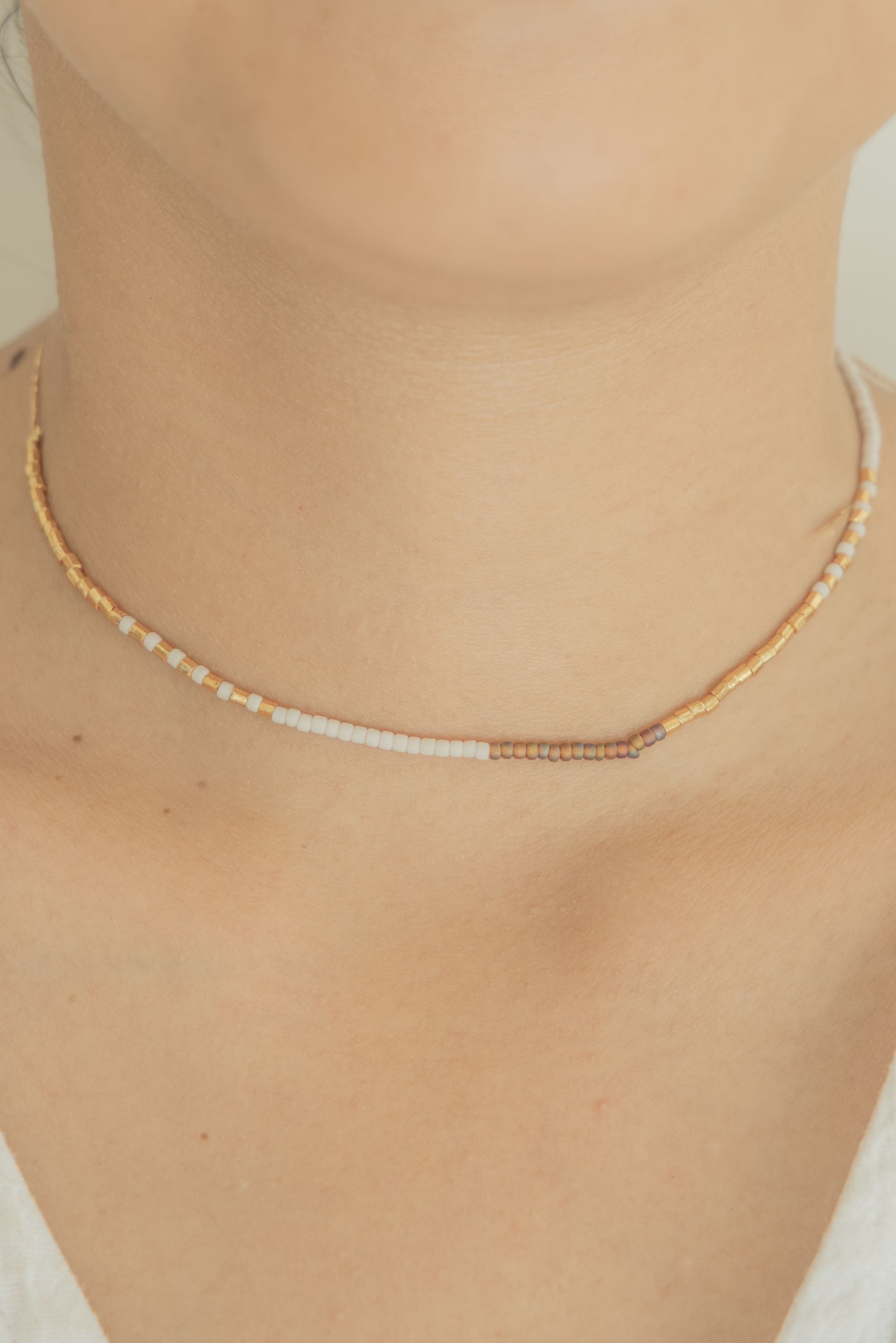 Golden Beaded Necklace 10