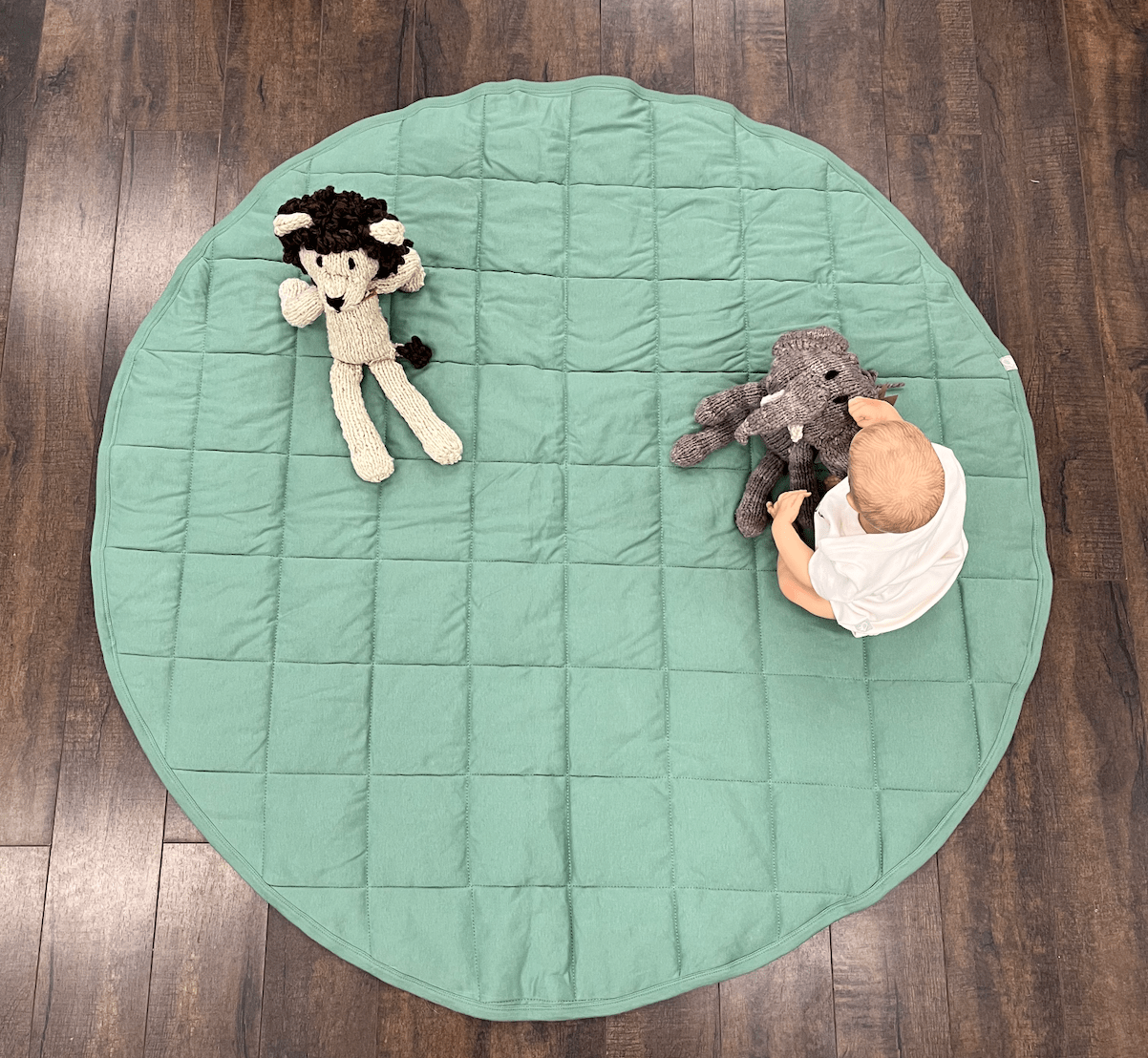 Organic Play Mat | Round | Basil Green