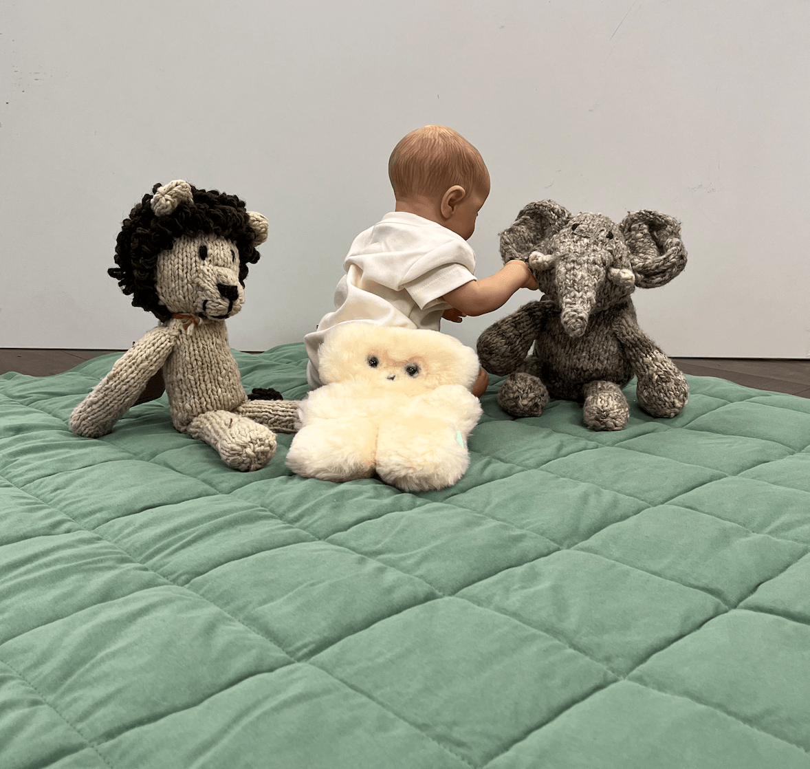 Organic Play Mat | Round | Basil Green 3