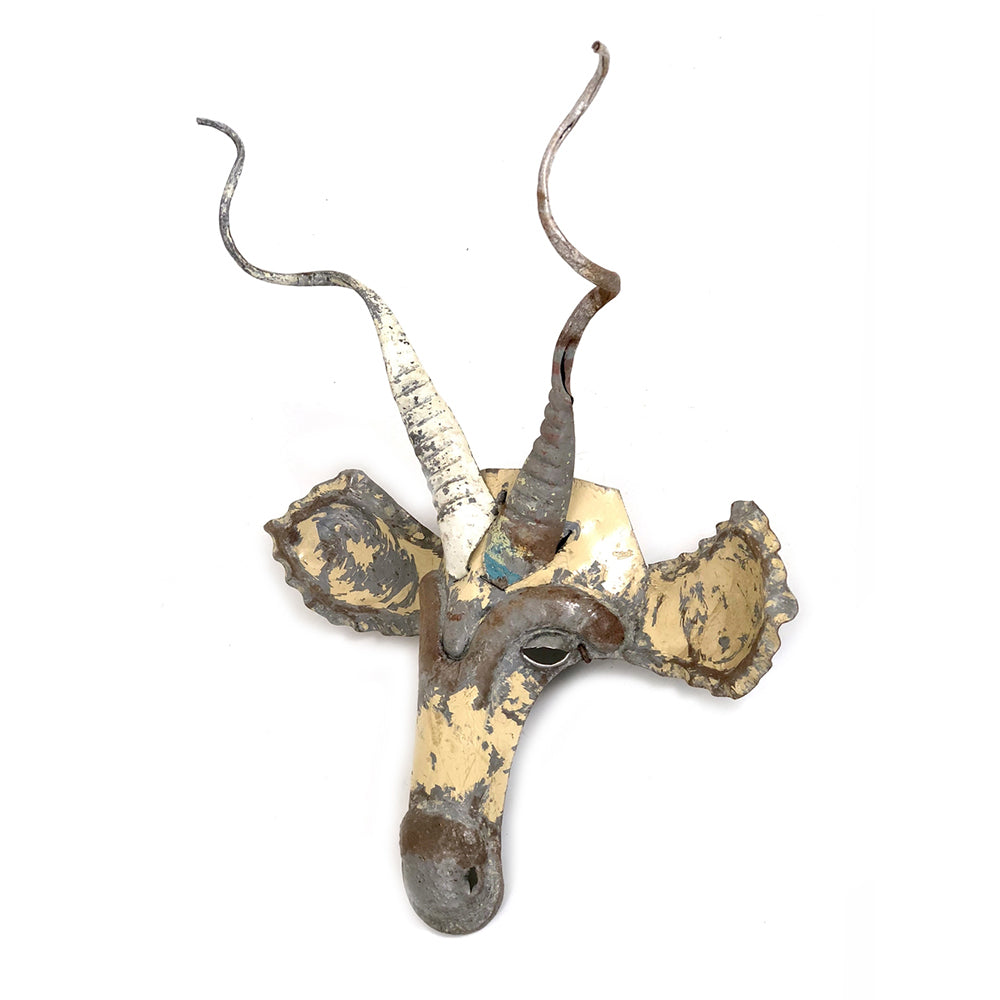 Kudu Animal Mask - Recycled Metal Wall Art 5