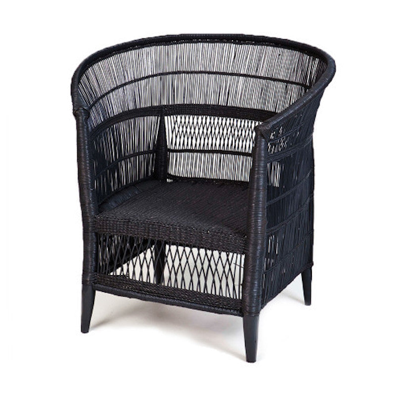 Malawi Cane Chair - Black 3