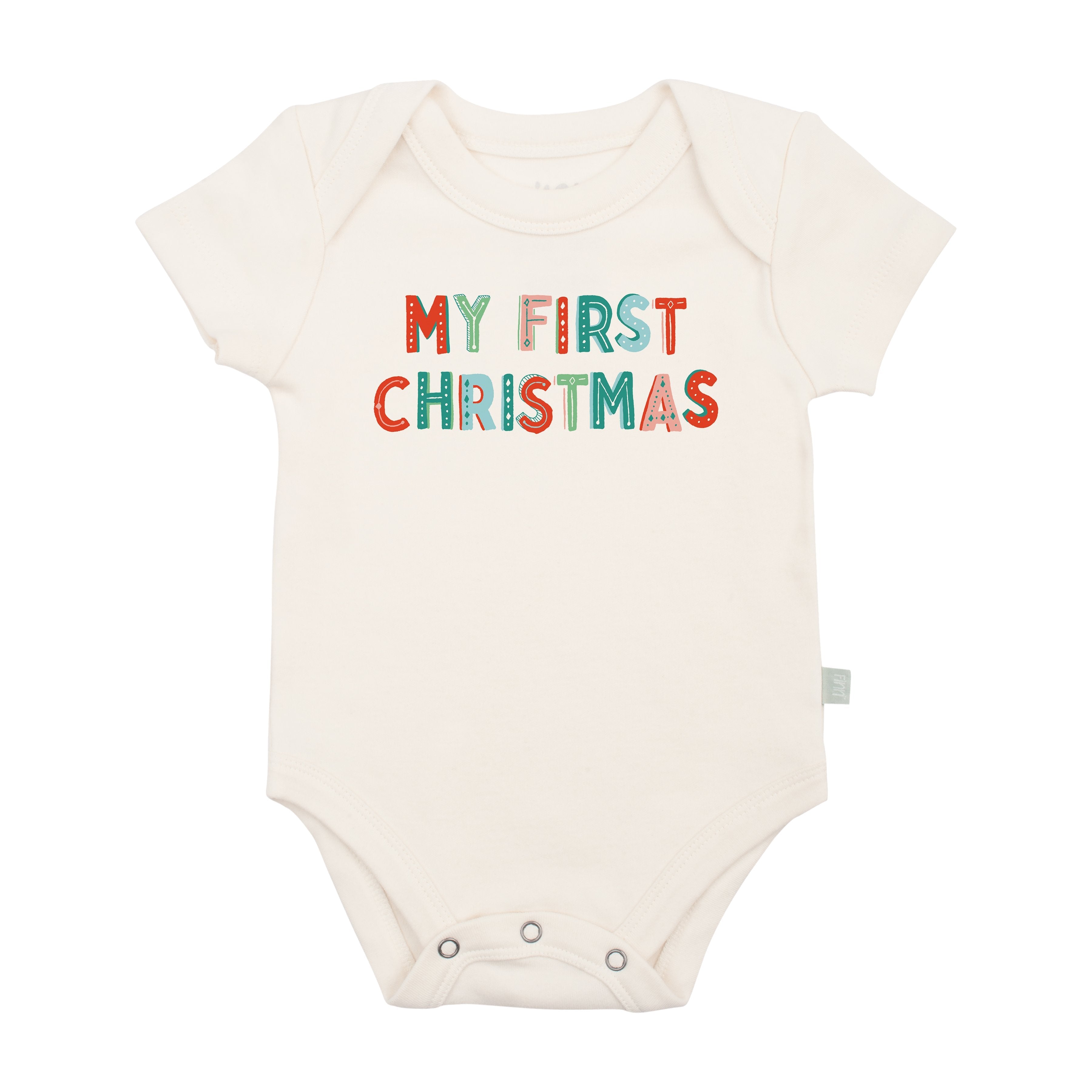 graphic bodysuit | my first christmas