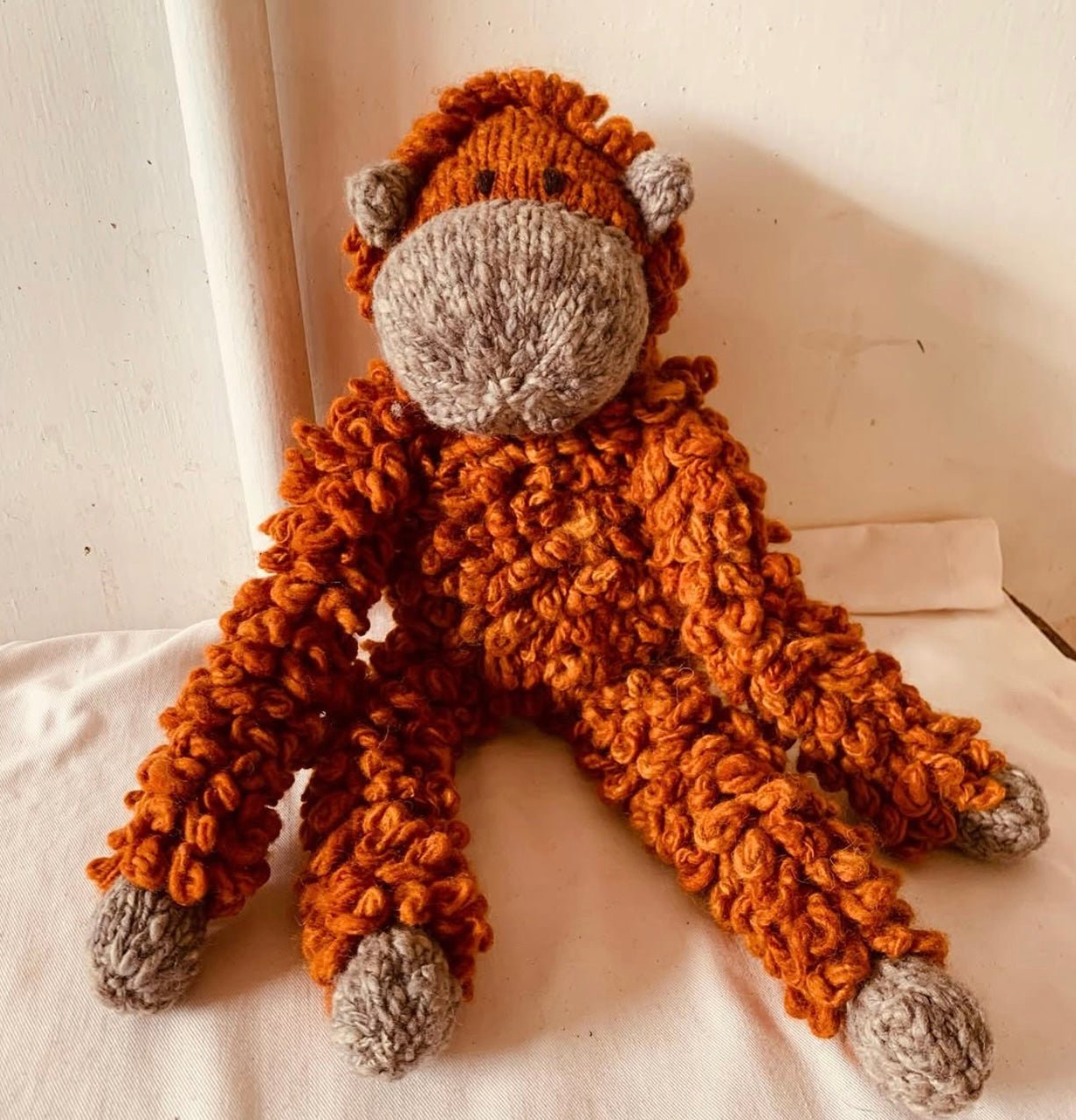 Wool Knit Buddy  | Opal the Oranguntan 4