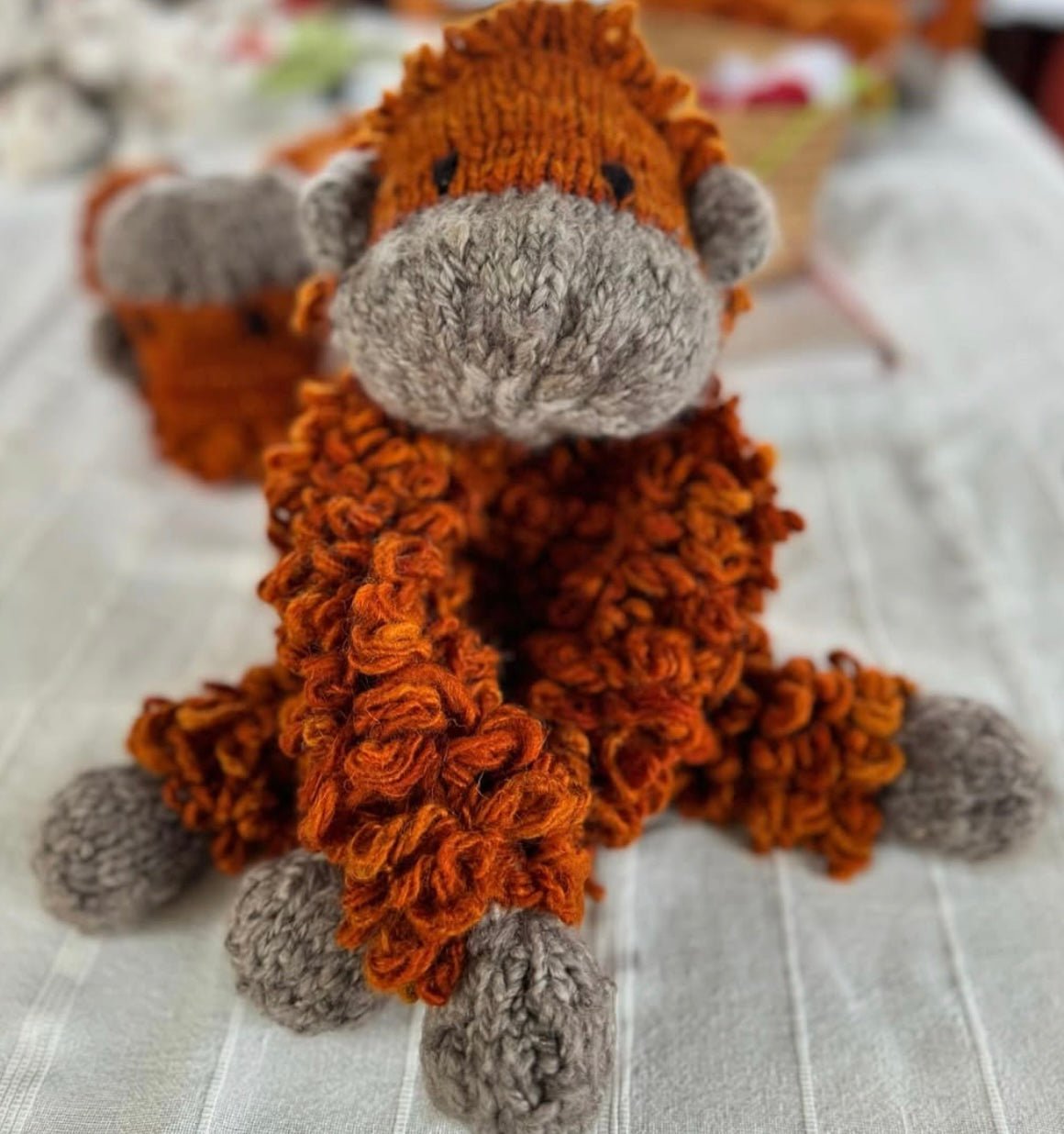 Wool Knit Buddy  | Opal the Oranguntan 6