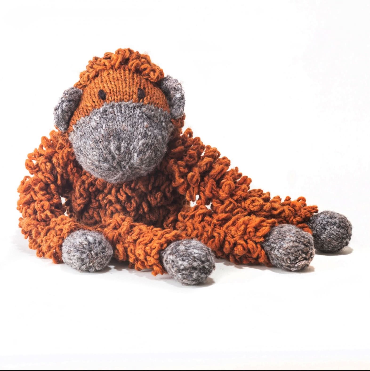 Wool Knit Buddy  | Opal the Oranguntan
