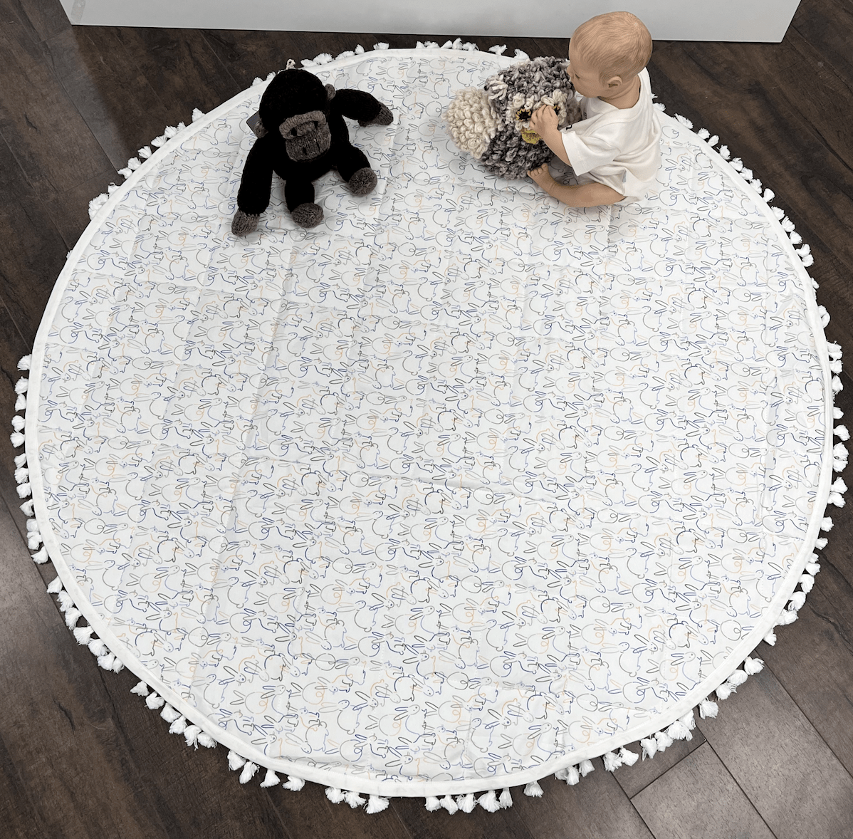 Organic Play Mat | Round | Bunnies