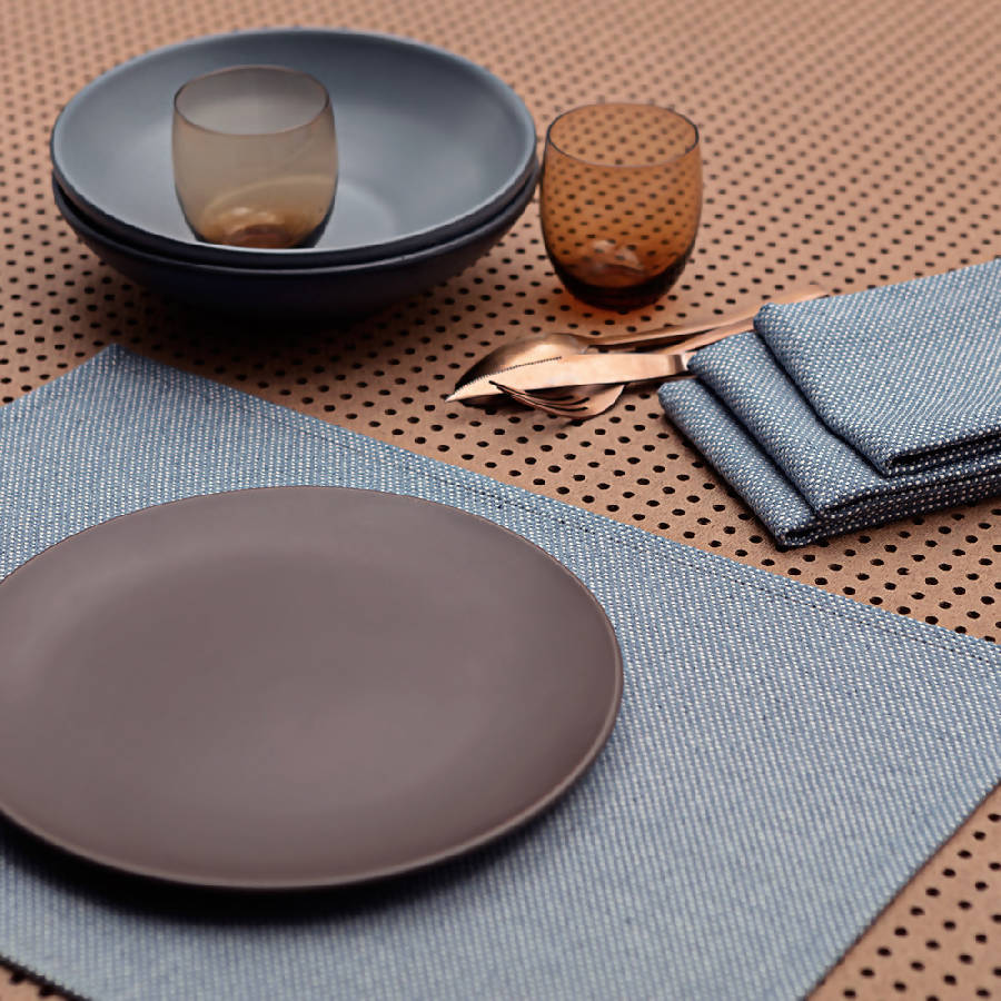 Rustic Placemats - Blue / Set Of 4 4