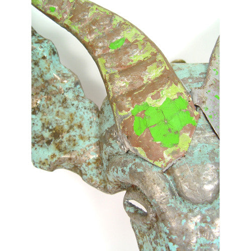 Springbok Animal Mask - Recycled Metal Wall Art 3