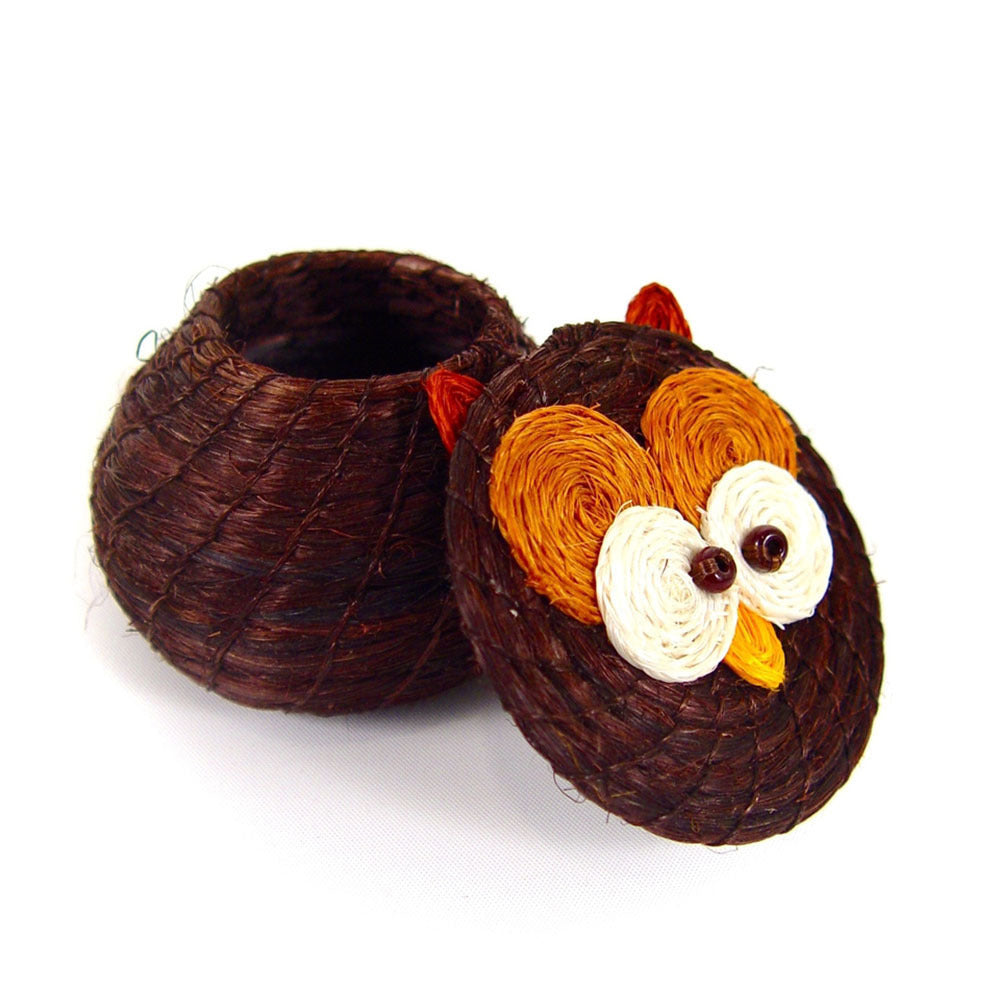Owl Lidded Basket 3