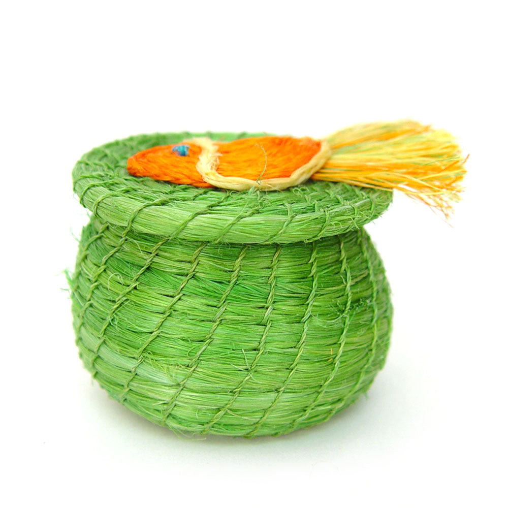 Swimming Fish Lidded Basket 4
