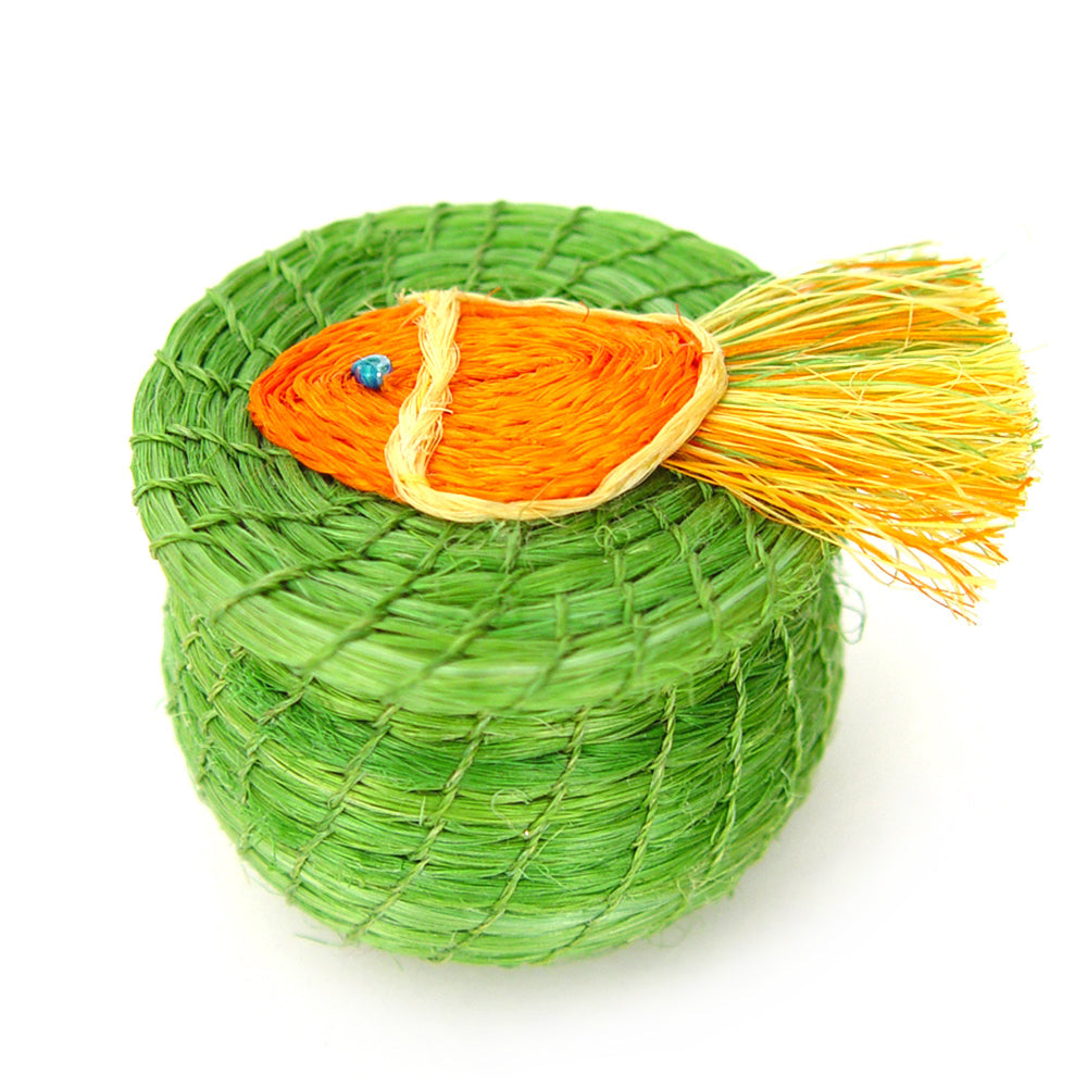 Swimming Fish Lidded Basket 3