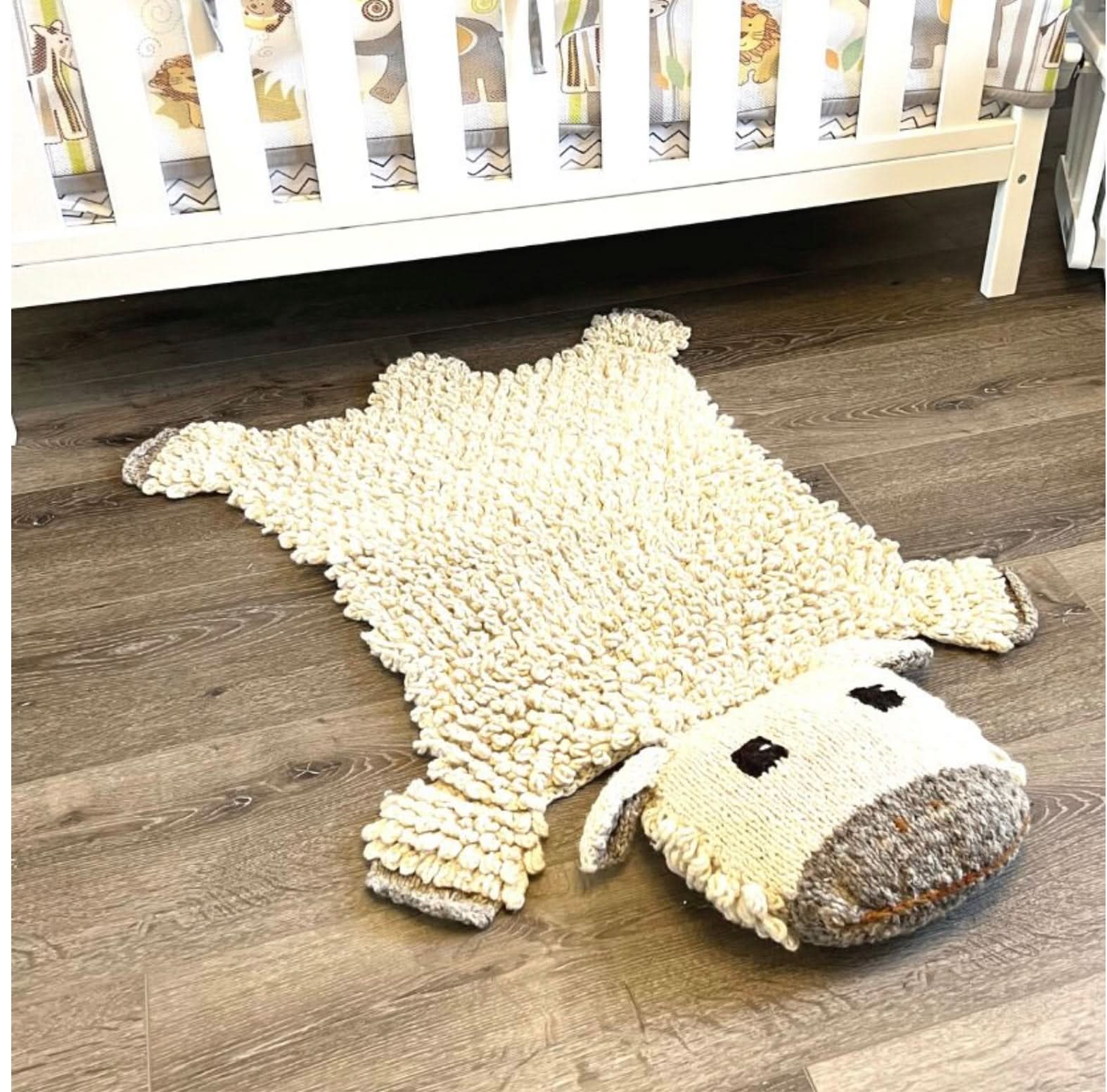 Organic Wool Play Mat + Nursery Rug  | Sheep 3