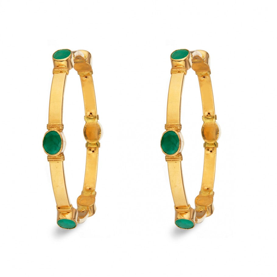 Emerald Gold Bracelets