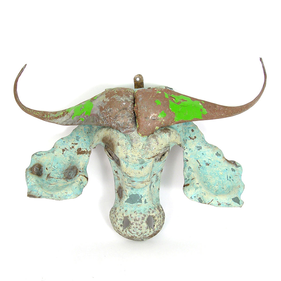 Buffalo Animal Mask - Recycled Metal Wall Art 4