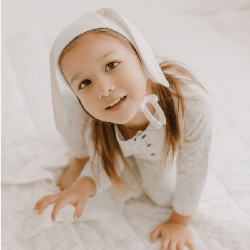 bonnet hat with ears | Ivory 8